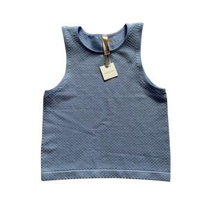 Anthropologie Lyrebird Sky Blue Textured Seamless Tank Top XXS XS New